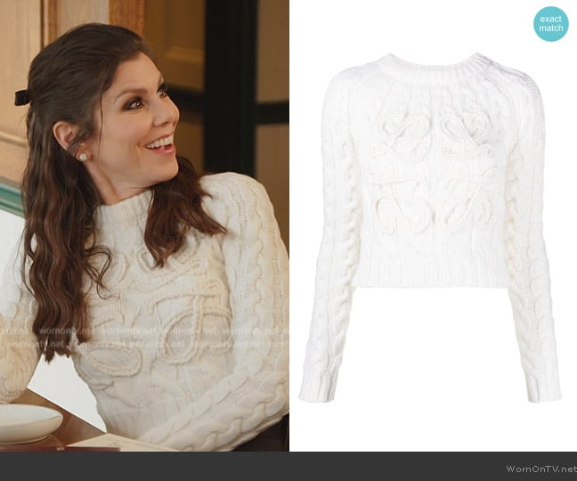 Loewe Anagram-appliqué Jumper worn by Heather Dubrow on The Real Housewives of Orange County