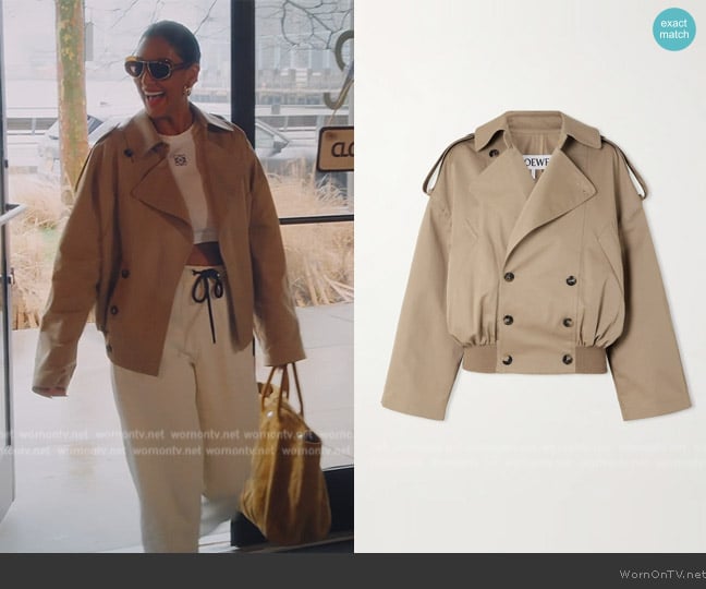 Loewe Balloon Double-Breasted Jacket worn by Jessel Taank on The Real Housewives of New York City