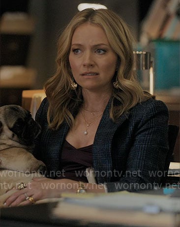 Lorna's blue plaid blazer on The Lincoln Lawyer