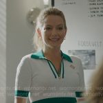 Lorna’s white and green cropped polo top and skirt set on The Lincoln Lawyer