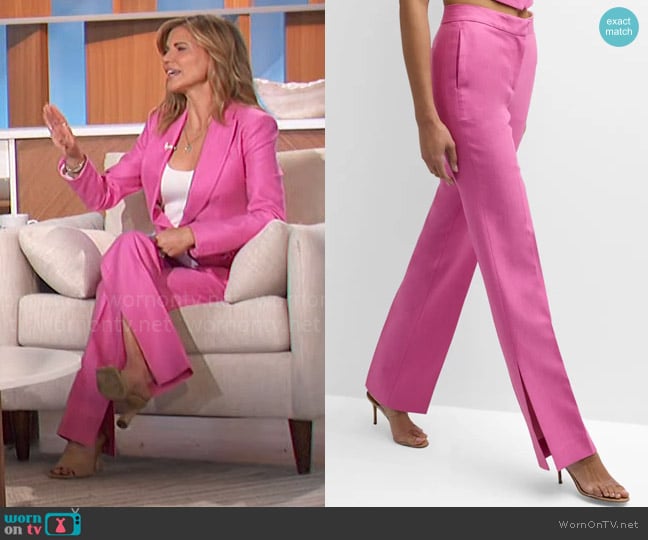 LoveShackFancy Poppet Pants in Meadow Flower worn by Natalie Morales on The Talk