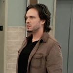 Lucky’s brown suede shirt jacket on General Hospital