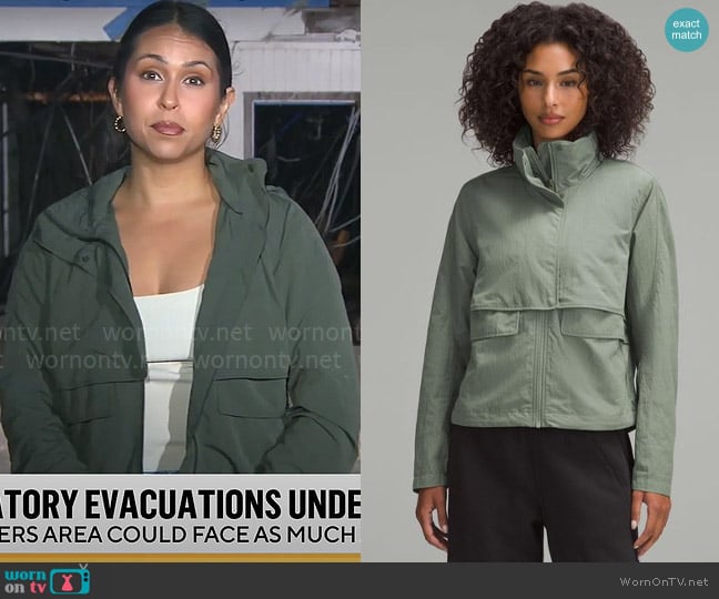 Lululemon Always Effortless Jacket worn by Nicole Valdes on CBS Mornings