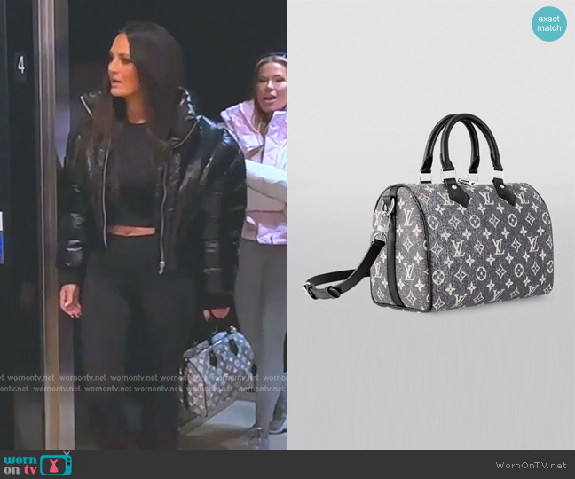 Louis Vuitton Canvas Speedy Bandoulière 25 Top-Handle Bag worn by Lisa Barlow on The Real Housewives of Salt Lake City