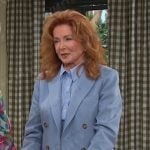 Maggie’s blue blazer and pant suit on Days of our Lives