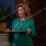 Maggie’s green blazer and pant suit on Days of our Lives