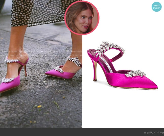 Manolo Blahnik Lurum 90 Heel worn by Brynn Whitfield on The Real Housewives of New York City