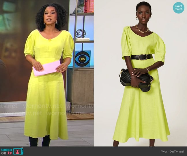 Mara Hoffman Sicily Maxi worn by Adriana Diaz on CBS Mornings