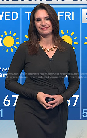 Maria's charcoal jersey wrap dress on Today