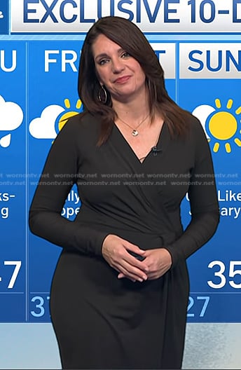 Maria’s charcoal jersey wrap dress on Today