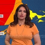 Maria’s orange ruched drawstring dress on Today