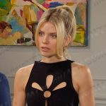 Marin’s (Abigail) black cutout dress on Days of our Lives