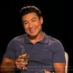Mario’s navy polo on Access Hollywood