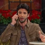 Mark’s brown suede shirt jacket on Days of our Lives