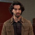 Mark’s brown suede shirt jacket on Days of our Lives