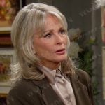 Marlena’s champagne satin shirt on Days of our Lives