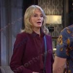 Marlena’s purple open jacket and pants on Days of our Lives