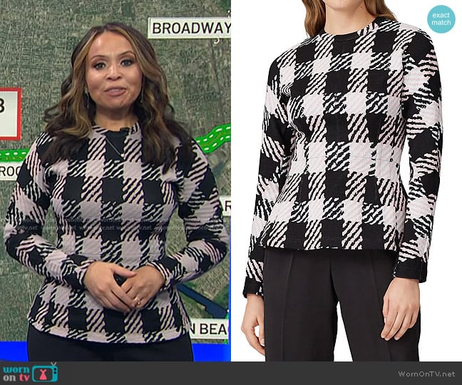 Marni Check Top worn by Adelle Caballero on Today