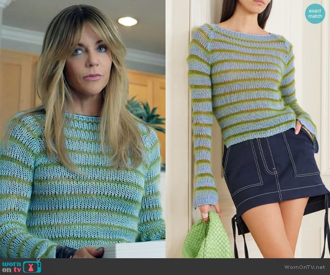 Marni Striped cotton and brushed mohair-blend sweater worn by Morgan Gillory (Kaitlin Olson) on High Potential