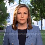 Mary’s blue blazer with silver buttons on Good Morning America