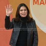 Maura Tierney’s black leather jacket on Today