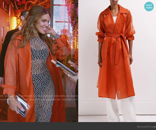 Max Mara Rauche Long-Sleeved Coat worn by Brynn Whitfield on The Real Housewives of New York City