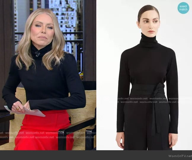 Max Mara  Wool Yarn Turtleneck worn by Kelly Ripa on Live with Kelly and Mark