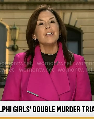 Meg Oliver's pink coat on CBS Mornings