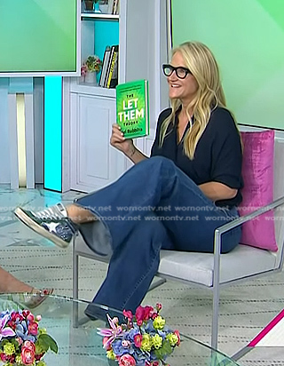 Mel Robbins' green sequin sneakers on Today