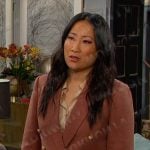 Melinda’s brown double breasted blazer on Days of our Lives