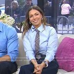 Melissa Garcia’s blue shirt, plaid tie and jeans on Today