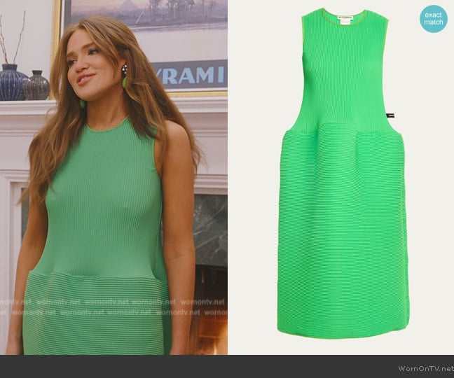 Melitta Baumeister Ripple Pleat Sleeveless Midi Dress worn by Brynn Whitfield on The Real Housewives of New York City