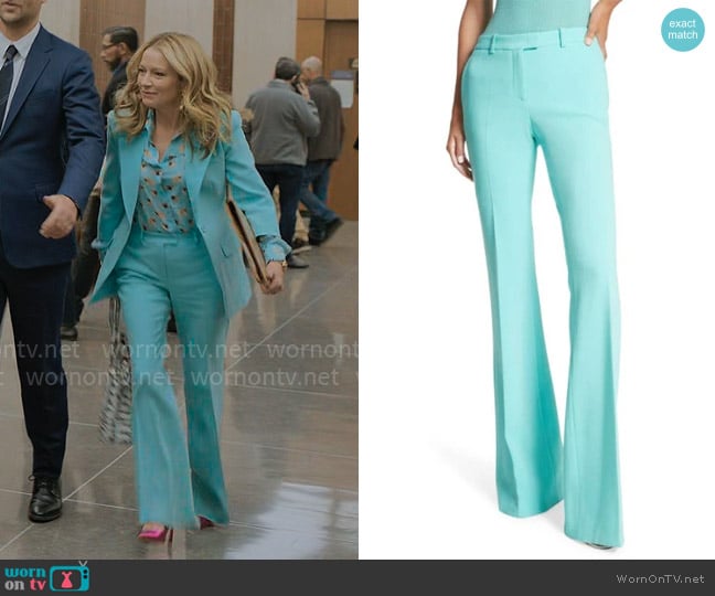 Michael Kors Collection Haylee Pants in Seafoam worn by Lorna Crane (Becki Newton) on The Lincoln Lawyer