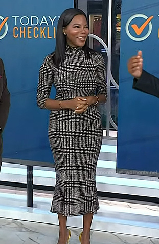 Dr. Michelle Henry's gray plaid dress on Today