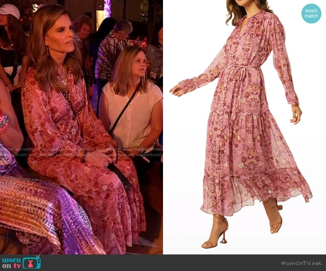 MISA Los Angele Leigh Maxi Floral Shirtdress worn by Maria Shriver on Today