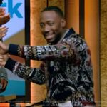 Lamorne Morris’s jacquard cardigan on Live with Kelly and Mark