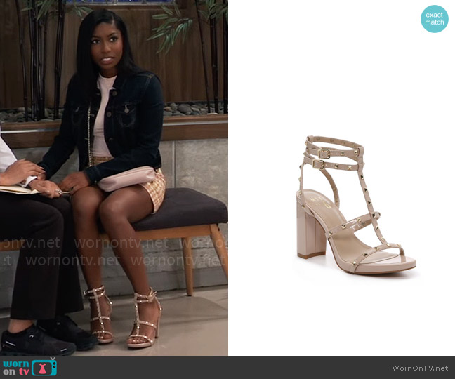 Mix No. 6 Kamari Sandal worn by Trina Robinson (Tabyana Ali) on General Hospital