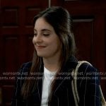 Molly’s checked suit on General Hospital