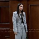 Molly’s grey suit on General Hospital