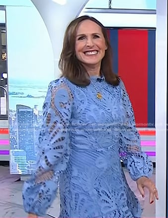 Molly Shannon's blue lace mini dress on Today