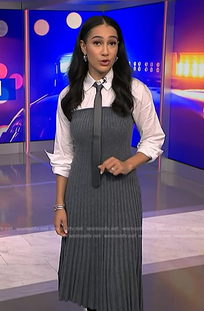 Morgan's layered ribbed dress on Today