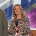 Natalie’s leopard print top and cardigan set on The Talk