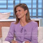 Natalie’s purple bow sweater on The Talk