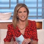 Natalie’s red leopard print dress on The Talk