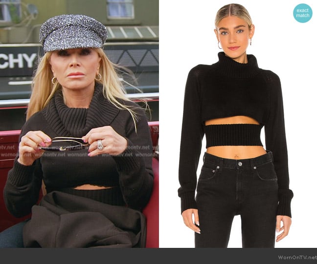 NBD Winston Cropped Turtleneck Sweater worn by Tamra Judge on The Real Housewives of Orange County