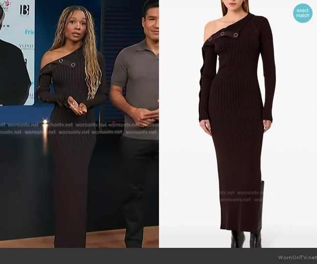 Nicholas Adina dress worn by Zuri Hall on Access Hollywood