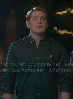 Nick’s green button down shirt on Heartstopper