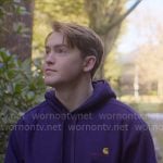 Nick’s purple Carhartt hoodie on Heartstopper