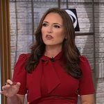 Nikki Battiste’s red tie-neck dress on CBS Mornings