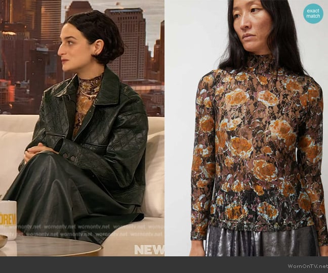 No. 6 Rosa Turtleneck Top worn by Jenny Slate on The Drew Barrymore Show